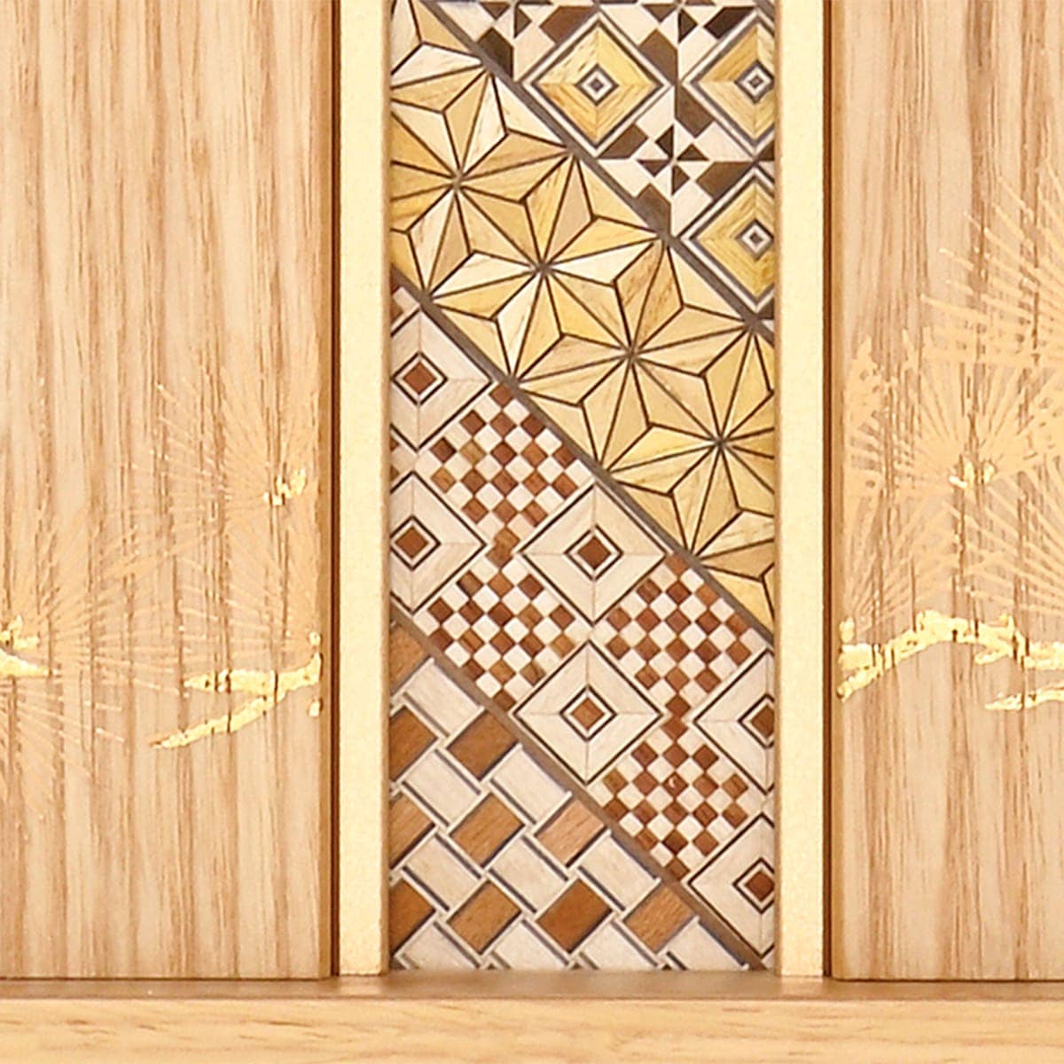 五月人形 収納飾り コンパクト 徳川 兜飾り 寄木細工 ミニ おしゃれ 金