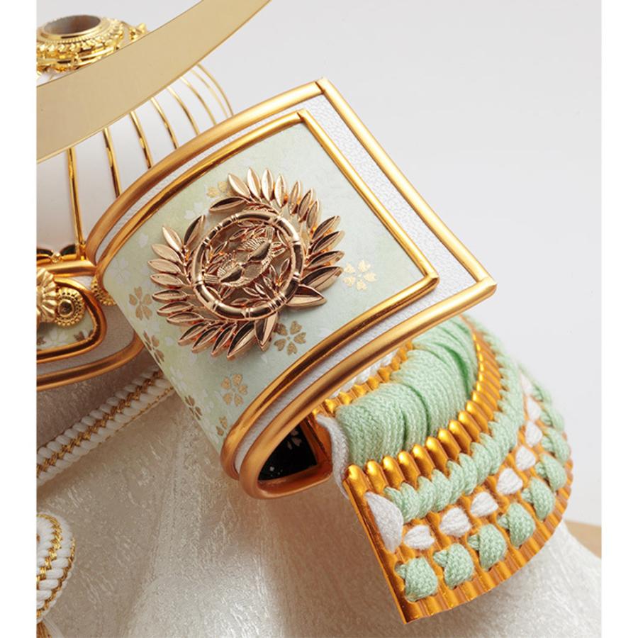 五月人形 久月作 コンパクト お祝い 兜飾り 収納飾り 伊達政宗 正絹