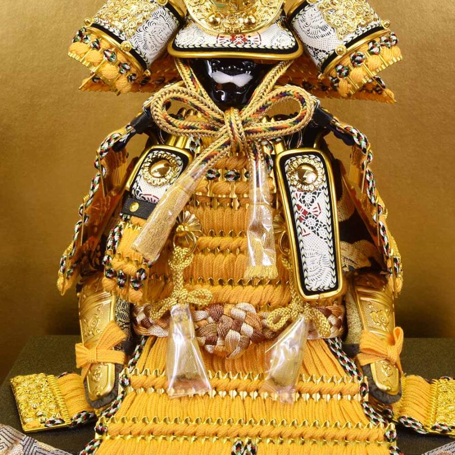 五月人形 コンパクト おしゃれ 鎧飾り 5号 鎧 山吹セット 6H11-GG-101