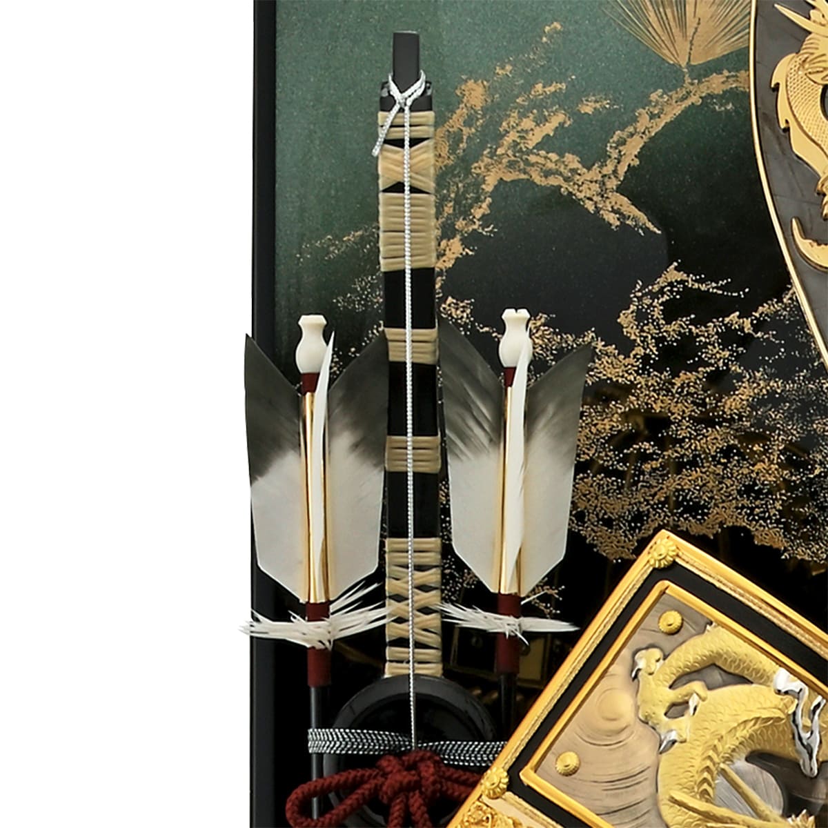 五月人形 着用 コンパクト 兜飾り ミニ おしゃれ 金 モダン 横幅60cm