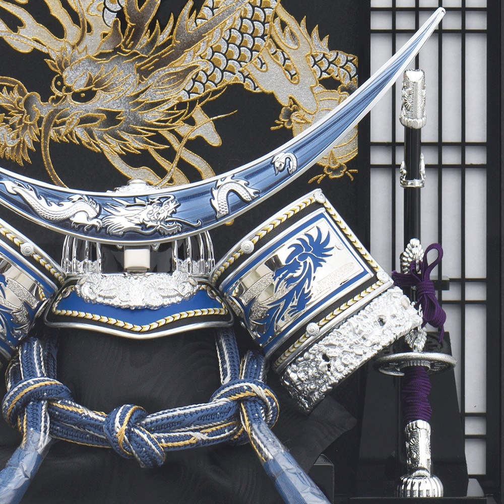 五月人形 コンパクト ケース入り 伊達 ブルー 兜 ケース飾り 12号 伊達政宗 青 兜飾り アクリルケース おしゃれ 5月人形 かぶと 初節句 2025 ck2589-12 | 五月人形 コンパクト おしゃれ 兜飾り 兜ケース飾り アクリル