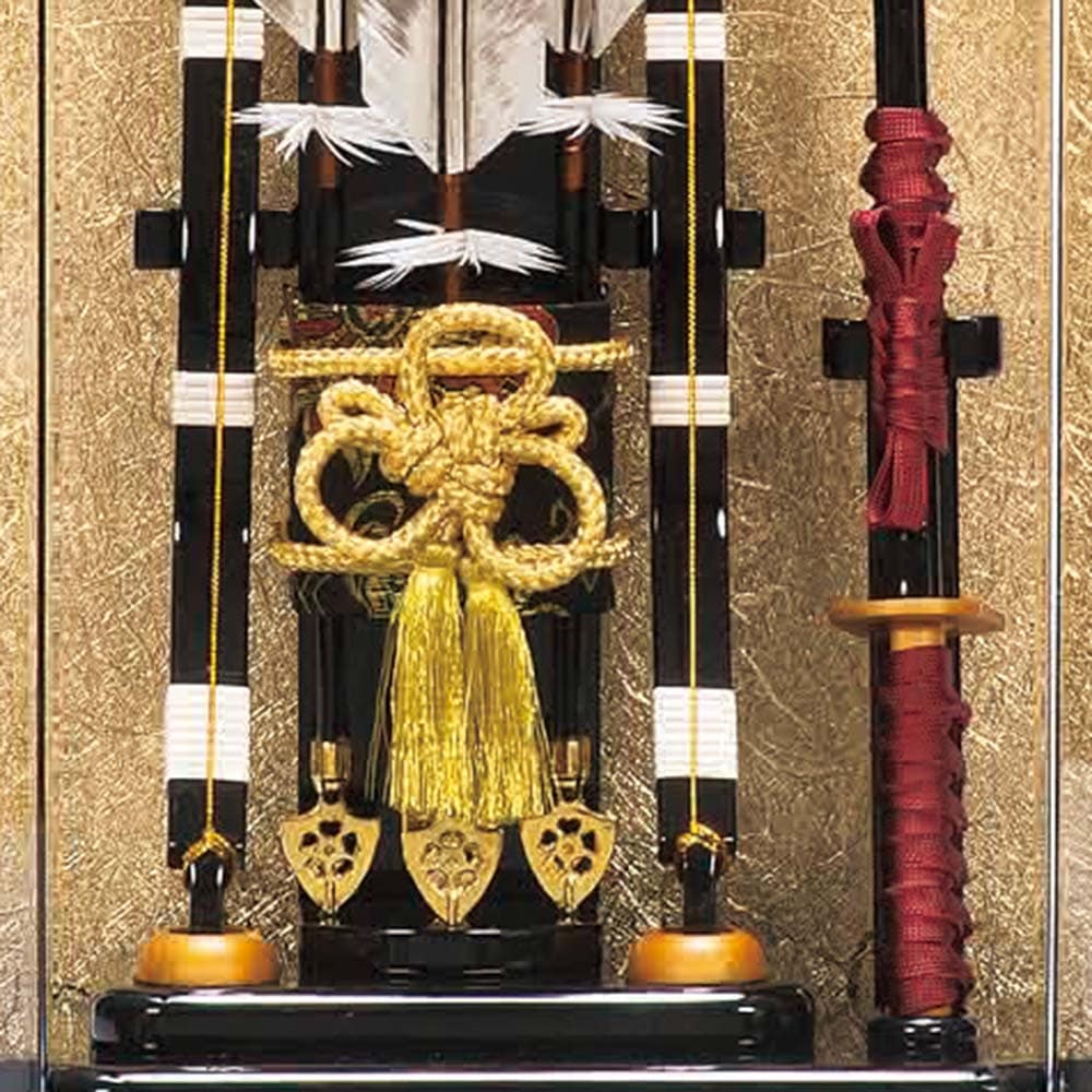 破魔弓飾り コンパクト 破魔矢 初正月飾り ケース飾り 12号 聡