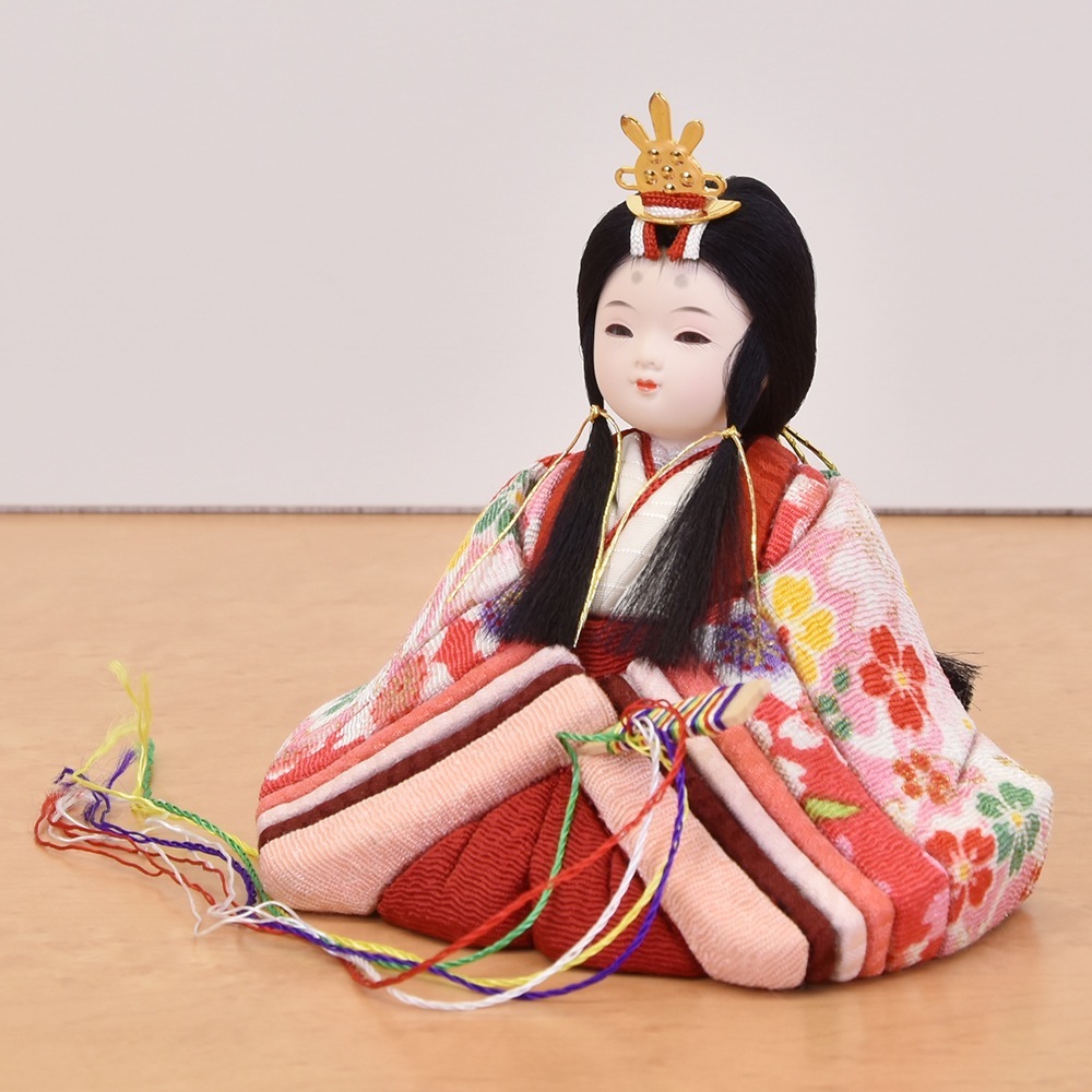 木目込み雛人形Wooden-Style Hina in PaulowniaBox 木目込み人形