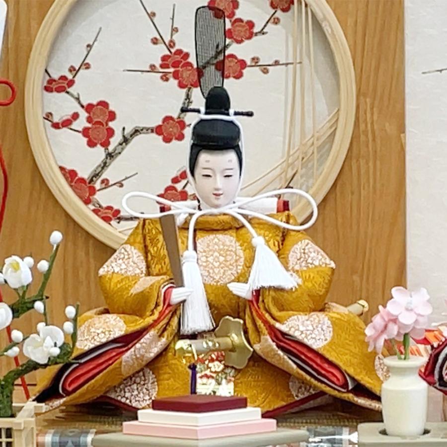 雛人形 久月 ひな人形 お祝い コンパクト 親王飾り 収納飾り 木目