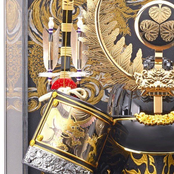 五月人形 徳川家康 着用兜 着用 ケース飾り コンパクト アクリルケース