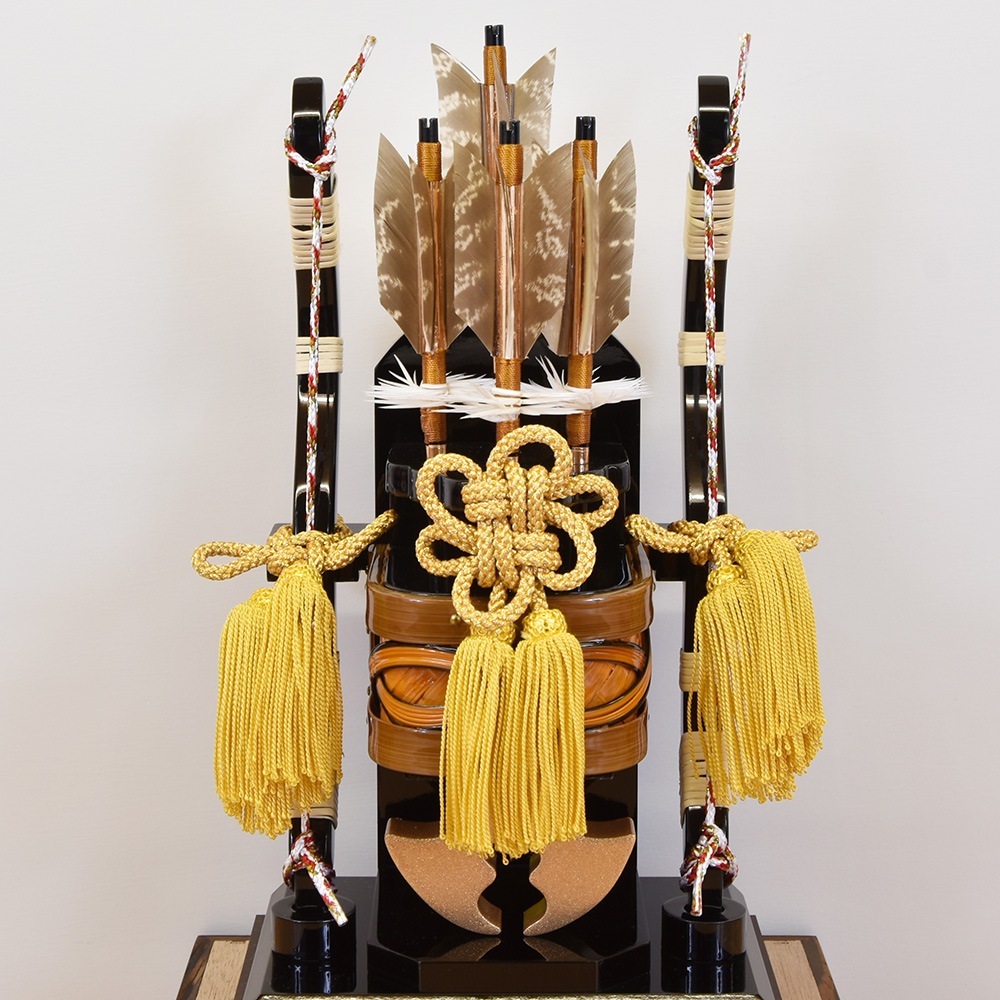 破魔弓 お祝い 破魔矢 初正月飾 8号 鉄刀木 勇 ケース飾り 1227-08-970