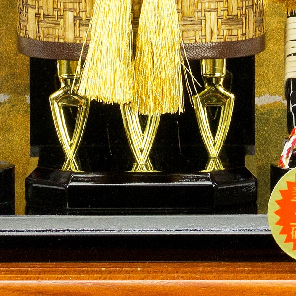 破魔弓 コンパクト おしゃれ お祝い 8号 律 G ガラス ケース飾り 茶