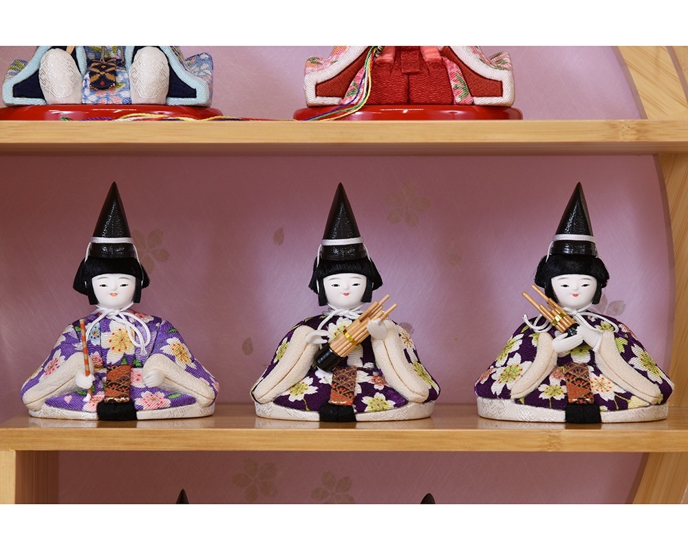 お気軽にコメント下さい★レア★雛人形 一式 雛人形 ひな人形 お祝い 選べる 木目込み 丸型 台付き 恵 10人