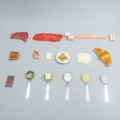 栄養指導用 食品サンプル（脂質(脂肪)の多い食品）