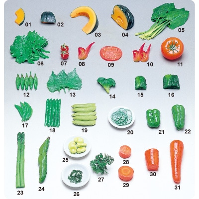 栄養指導用 食品サンプル（緑黄色野菜）