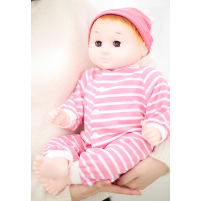 赤ちゃん人形 ともちゃん（ぱちぱちタイプ）ピンク 洋服セット付