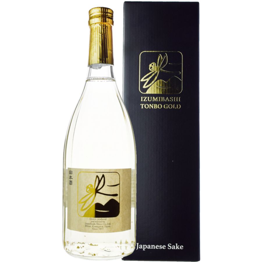 泉橋酒造<br>金箔入り純米吟醸 とんぼゴールド<br>専用箱入り