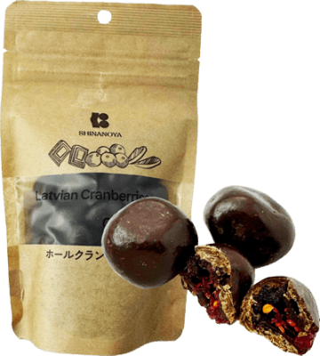 カカオ70％　ホールクランベリーチョコ（100ｇ）信濃屋【20/食品】