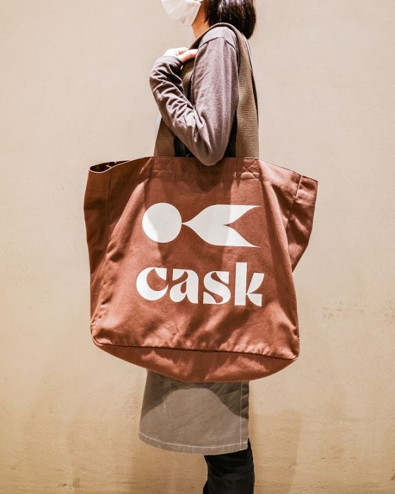 cask　キャンバストートバッグ（ブラウン）