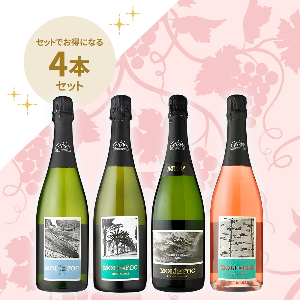 信濃屋直輸入人気No.1スパークリングワイン4本セット | すべての