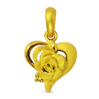 エレガントなデザイン 純金ペンダント