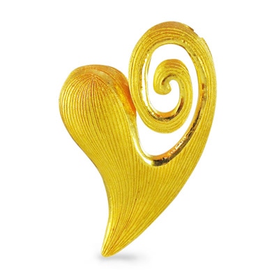 程よいモード感のデザイン 純金ペンダント