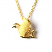光輝く一羽の鳩モチーフ 純金ペンダント|ペンダント|レディース