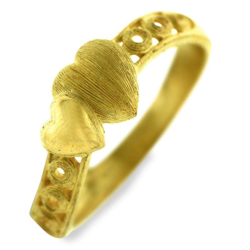 ハートモチーフ 純金リング