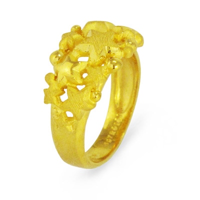 人気のスターモチーフ 純金リング