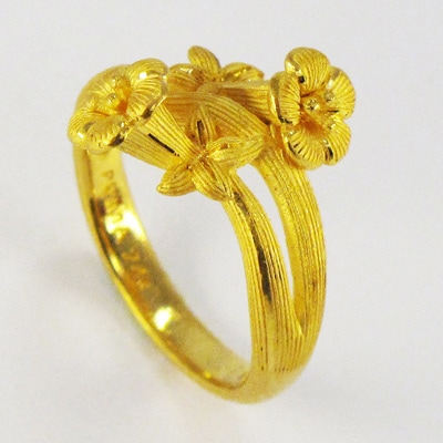 ジャスミンの花 純金リング
