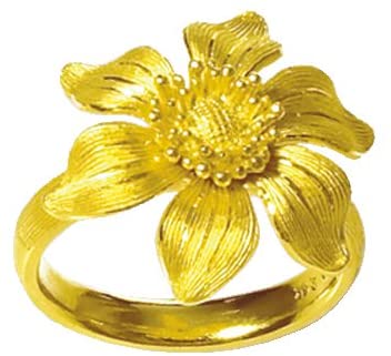 大輪の花 純金リング