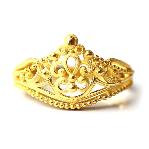 クラウンモチーフ 純金リング