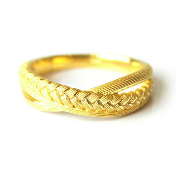 PRIMA GOLD 編み込みデザイン ゴールドリング 編み込みモチーフ 純金リング｜レディース,リング商品｜PRIMA