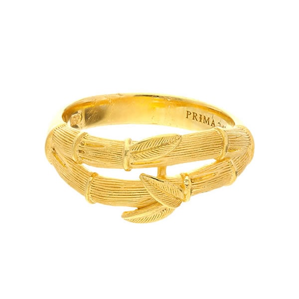 バンブーモチーフ 純金リング