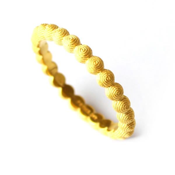 パール状モチーフ 純金リング