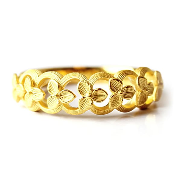 小花モチーフ 純金リング | レディース,リング | PRIMA GOLD Online Shop