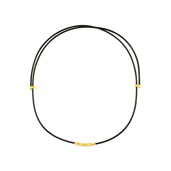 【即日お届け】＜メンズ＞チョーカーネックレス ゴールドヘッド 純金ネックレス