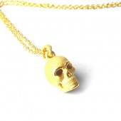 ＜メンズ＞スカルモチーフ 純金ペンダント（ネックレス紐付）