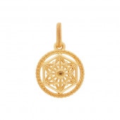 ＜メンズ＞六角形の星モチーフ 純金ペンダント（ネックレス紐付）