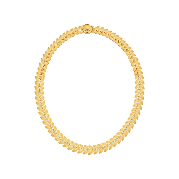 ロイヤル・ローレル 純金ダイヤモンドネックレス - Royal Collection Line