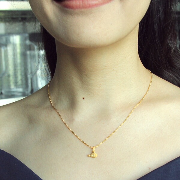 クマノミ 純金ペンダント （SV925チェーン付き）