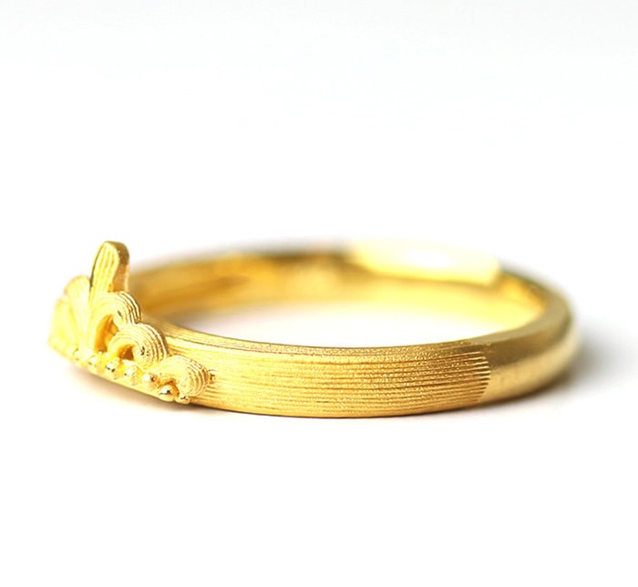 クラウンモチーフ 純金リング