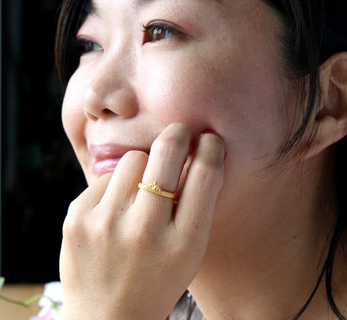 クラウンモチーフ 純金リング