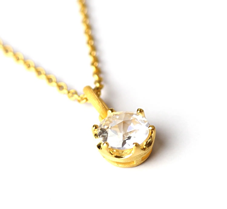 トパーズ 2.0ct 純金ペンダント(幅10mm)