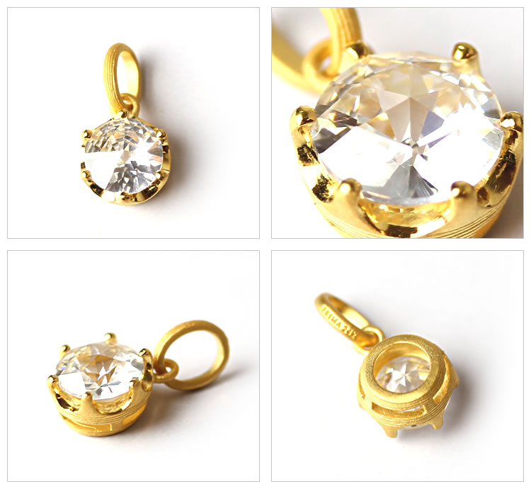 トパーズ 2.0ct 純金ペンダント(幅10mm)