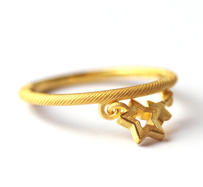 スターモチーフ 純金リング
