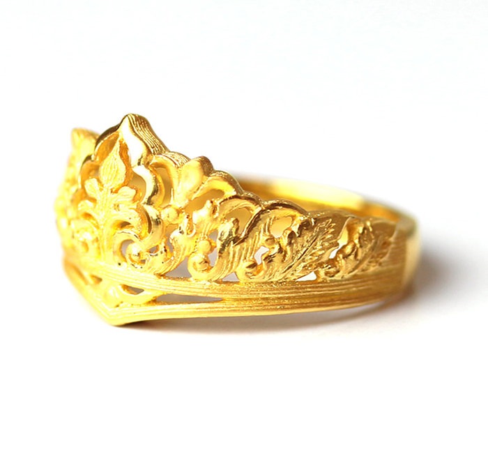 クラウンモチーフ 純金リング