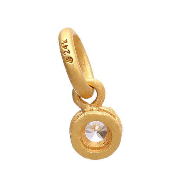 一粒ダイヤモンド 純金ペンダント