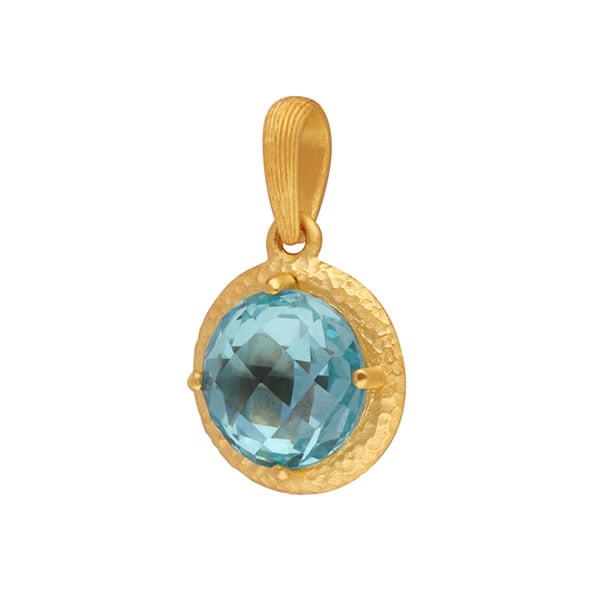スイスブルートパーズ 2.4ct 純金ペンダント