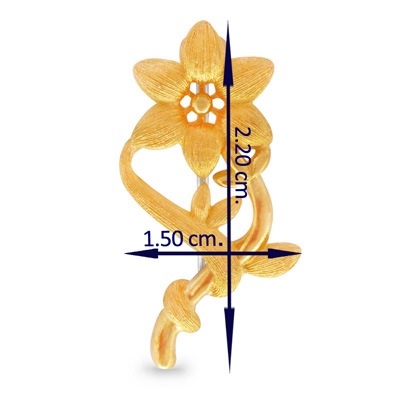 星の形をした小さなお花の純金ブローチ