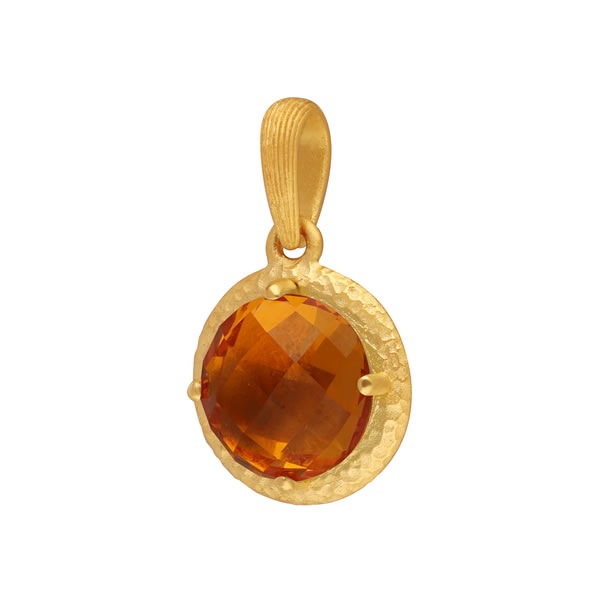 シトリン 1.8ct 純金ペンダント