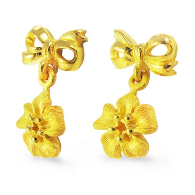 キュートデザイン 純金ピアス