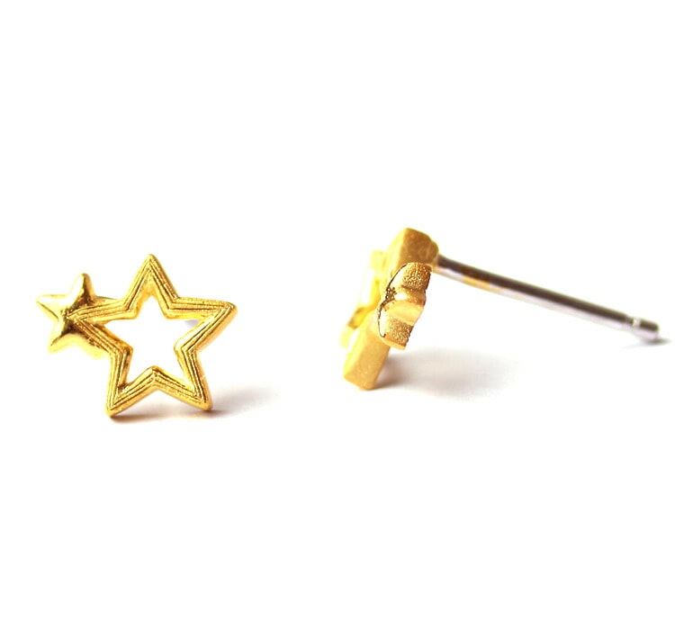 即日お届け】星形スター 純金ピアス｜レディース,ピアス/イヤリング