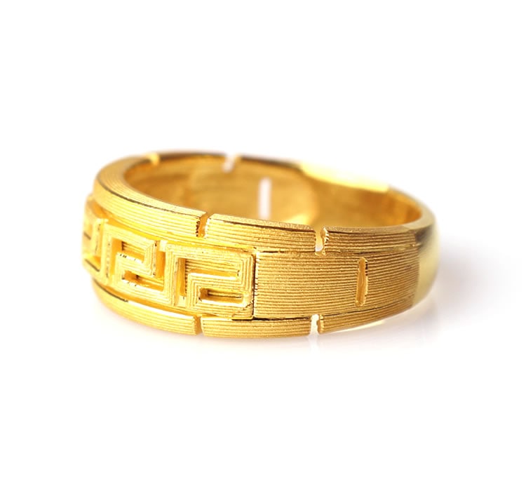 彫金リング 彫刻模様 純金リング｜レディース,リング商品｜PRIMA GOLD Online Shop