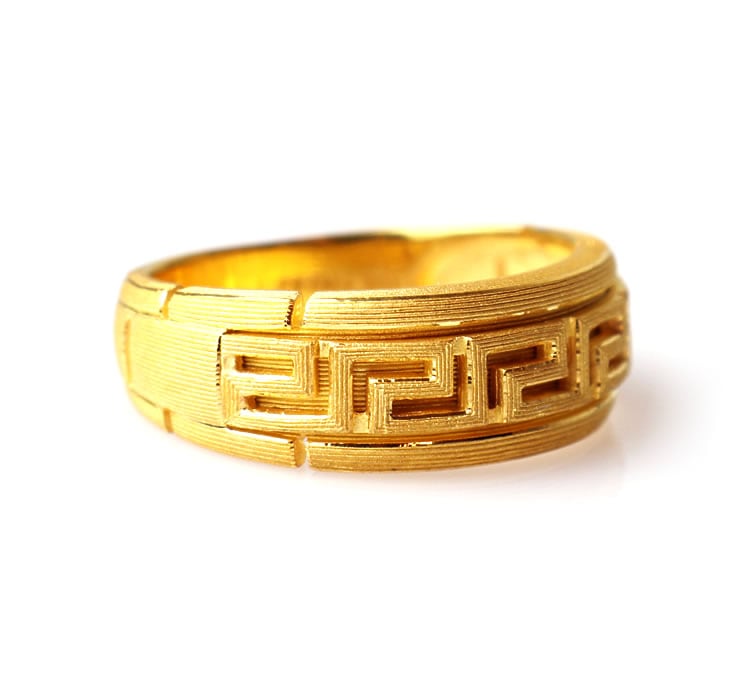 彫刻模様 純金リング｜レディース,リング商品｜PRIMA GOLD Online Shop